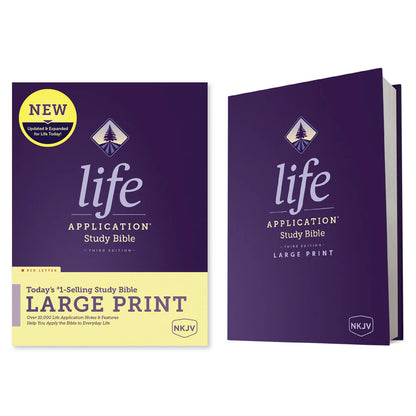 NKJV Life Application Study Bible | Large Print Hardcover Edition