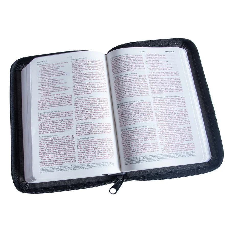 NLT Compact Zipper Bible – Charcoal Patch; Filament Bible; Neriah’s Light