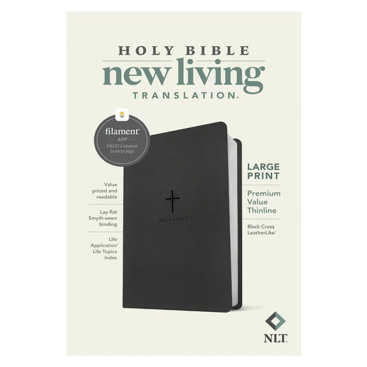 NLT Bible; Black Cross; Large Print; Filament Bible; Neriah’s Light