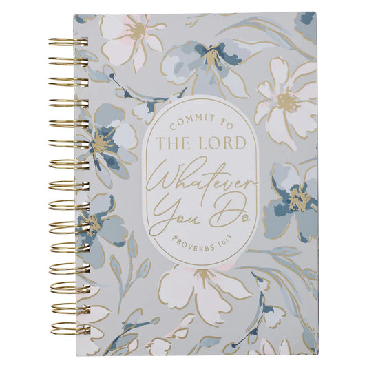 Commit to the Lord Whatever You Do – Floral Wirebound Journal | Neriah’s Light