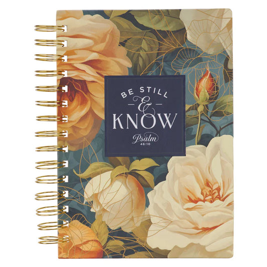 Be Still and Know Floral Wirebound Journal – Psalm 46:10
