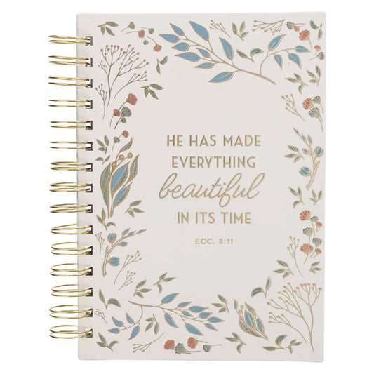 He Has Made Everything Beautiful Journal | Ivory Floral Hardcover