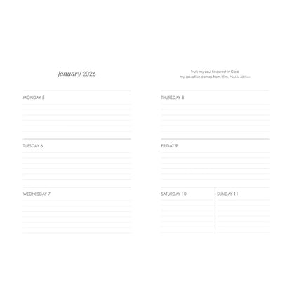 Neriah’s Light; 2026 Daily Planner; I Know the Plans Wirebound