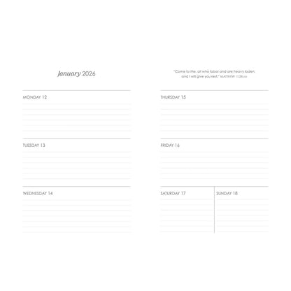 Neriah’s Light; 2026 Daily Planner; I Know the Plans Wirebound