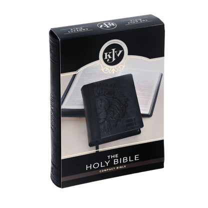 Neriah’s Light: KJV Compact Bible; Grey Lion Faux Leather