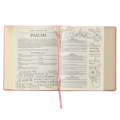 KJV Promise Journaling Bible | Pink Faux Leather Hardcover