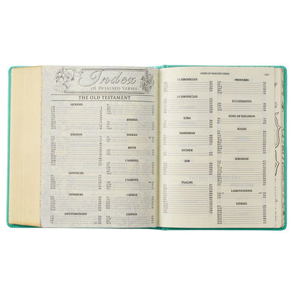 KJV Turquoise Faux Leather Hardcover My Promise Bible