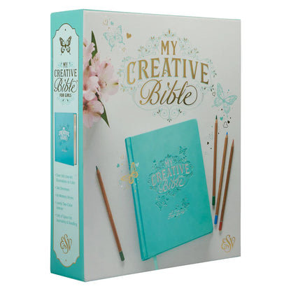 ESV Turquoise Faux Leather Hardcover My Creative Bible For Girls