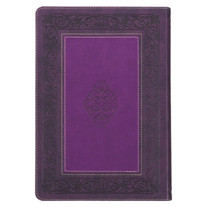 KJV Purple Study Bible | Large Print Faux Leather Flexcover