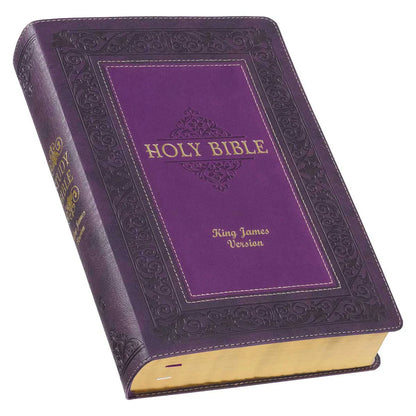 KJV Purple Study Bible | Large Print Faux Leather Flexcover