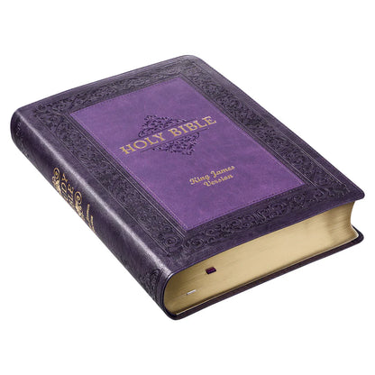 KJV Purple Study Bible | Large Print Faux Leather Flexcover