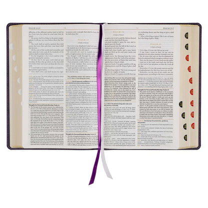KJV Purple Study Bible | Large Print Faux Leather Flexcover