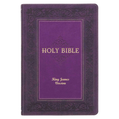 KJV Purple Study Bible | Large Print Faux Leather Flexcover
