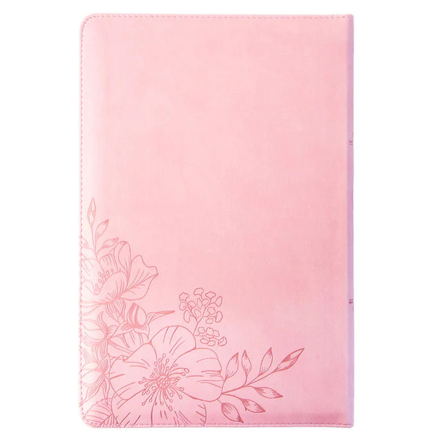 KJV Pink Faux Leather Thinline Bible Large Print
