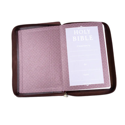 ESV Dark Brown Compact Bible with Zip Closure; Neriah’s Light