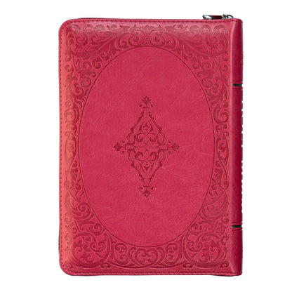 Neriah’s Light: ESV Compact Bible with Zip; Pink Faux Leather