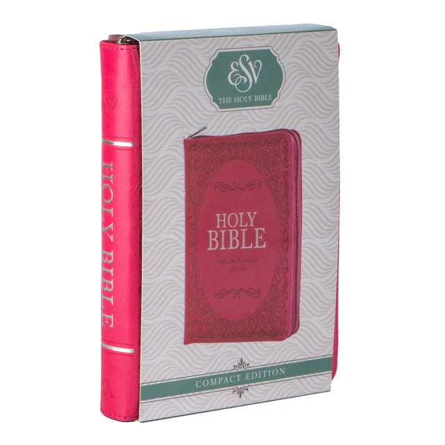 Neriah’s Light: ESV Compact Bible with Zip; Pink Faux Leather