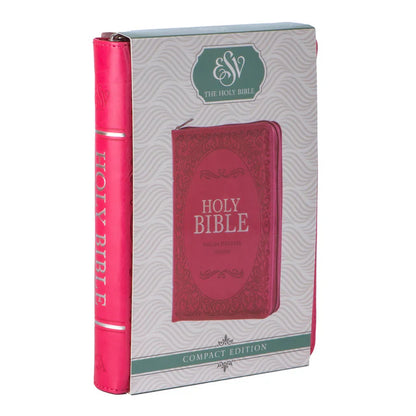 Neriah’s Light: ESV Compact Bible with Zip; Pink Faux Leather
