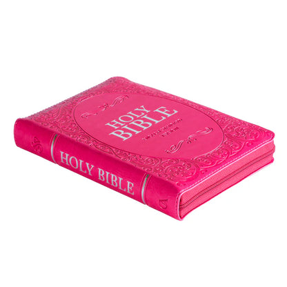 Neriah’s Light: ESV Compact Bible with Zip; Pink Faux Leather