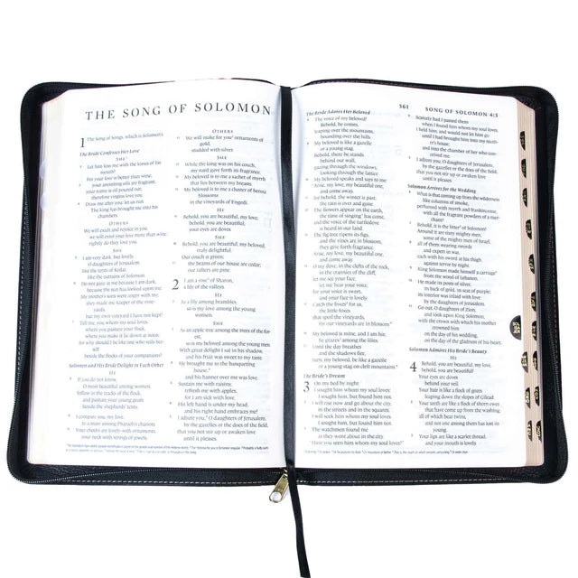 ESV Standard Bible – Black Faux Leather Zip; Neriah's Light