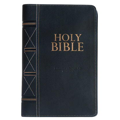 ESV Standard Bible – Black Faux Leather Zip; Neriah's Light