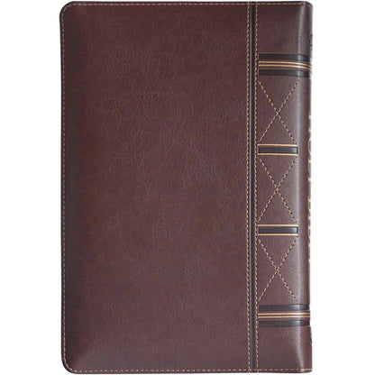 ESV Standard Bible; Brown Faux Leather Zip Index ; Neriah's Light