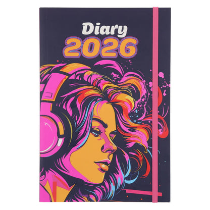 Neriah’s Light; 2026 A5 Daily Planner; Music Girl Paperback Diary
