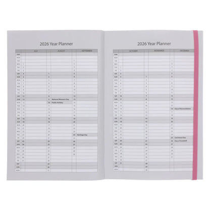 Neriah’s Light; 2026 A5 Daily Planner; Floral Paperback Diary
