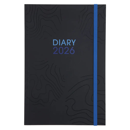 Neriah’s Light; 2026 A5 Daily Planner; Blue Navy Paperback Diary