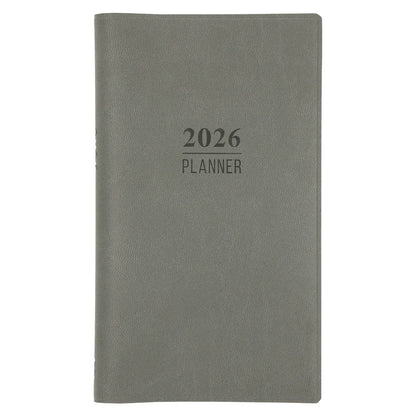 Neriah’s Light; 2026 18-Month Planner & Notebook; Grey Faux Leather
