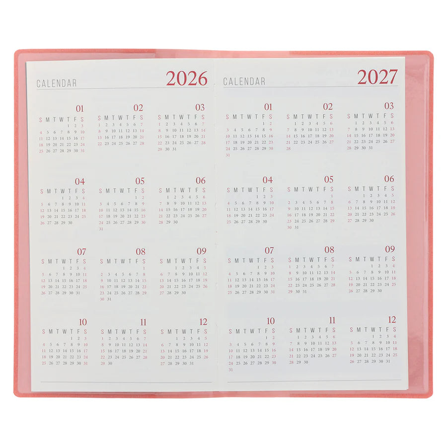 Neriah’s Light; 2026 18-Month Planner & Notebook; Coral Faux Leather