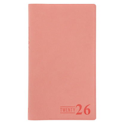 Neriah’s Light; 2026 18-Month Planner & Notebook; Coral Faux Leather