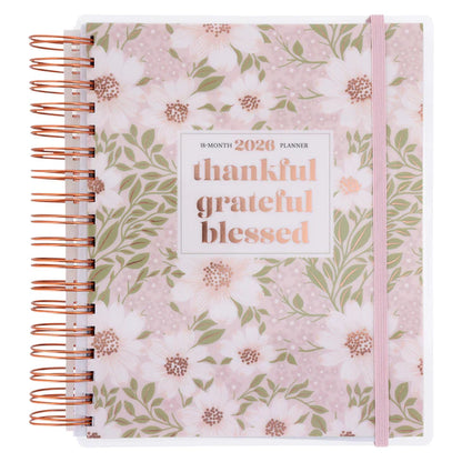 2026 18-Month Planner for Women – Thankful Grateful Blessed – Wirebound | Neriah’s Light