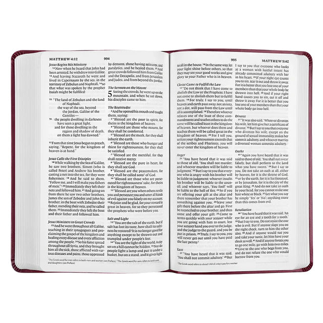 ESV Thinline Bible – Raspberry Floral; Neriah's Light