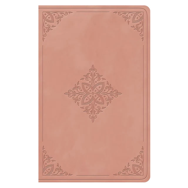 ESV Pink Fleur-De-Lis Design Imitation Leather Value Personal Size Bible Giant Print