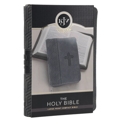 KJV Compact Large Print Bible – Grey Cross; Neriah’s Light