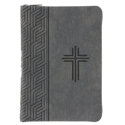 KJV Compact Large Print Bible – Grey Cross; Neriah’s Light