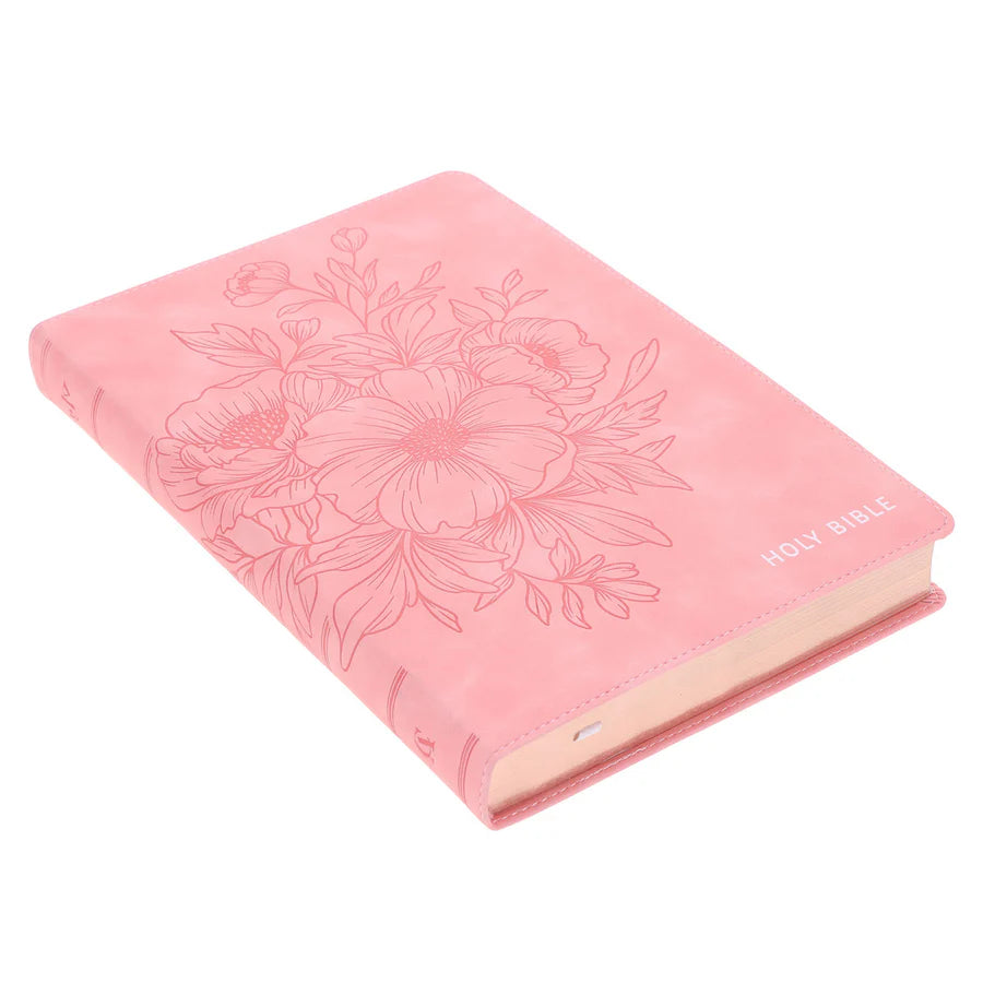 KJV Thinline Large Print Bible – Ballet Pink; Neriah’s Light