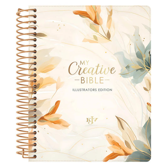 KJV Creative Bible – Cream Gold Leaves; Neriah’s Light 