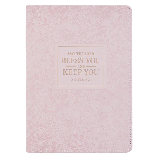 Bless You and Keep You Pink Faux Leather Journal