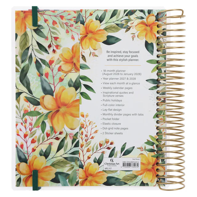 2027 Diary - 18-Month Planner for Women - He Restores My Soul - Wirebound