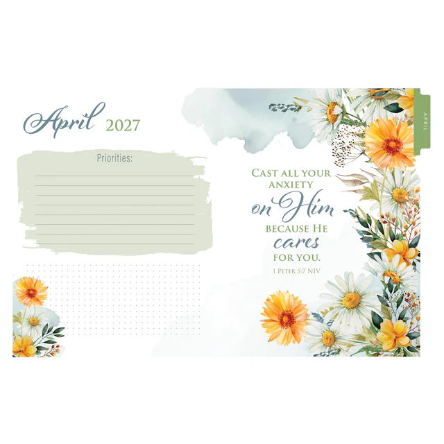 2027 Diary - 18-Month Planner for Women - Strength and Dignity - Wirebound