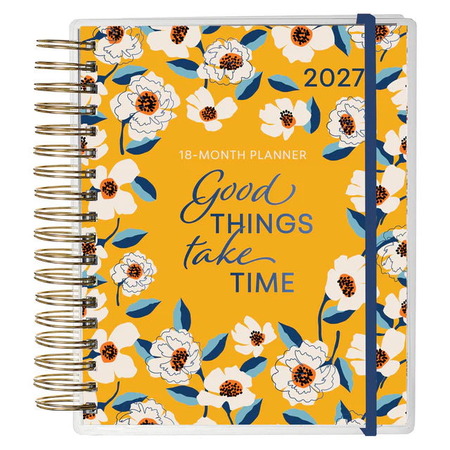 2027 Diary - 18-Month Planner for Women - Good Things Take Time - Wirebound