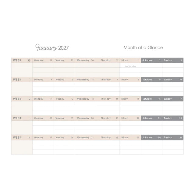 2027 Diary - 18-Month Planner for Women - Trust in the Lord - Faux Leather with Zip