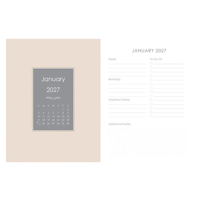 2027 Diary - 18-Month Planner for Women - All Things - Faux Leather with Zip