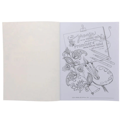 Promises from God's Word in Color Blue Floral Coloring Book (Paperback)