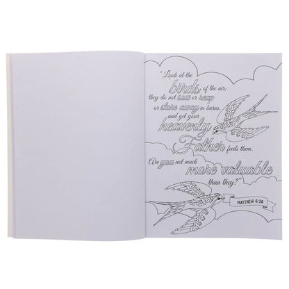 Promises from God's Word in Color Blue Floral Coloring Book (Paperback)
