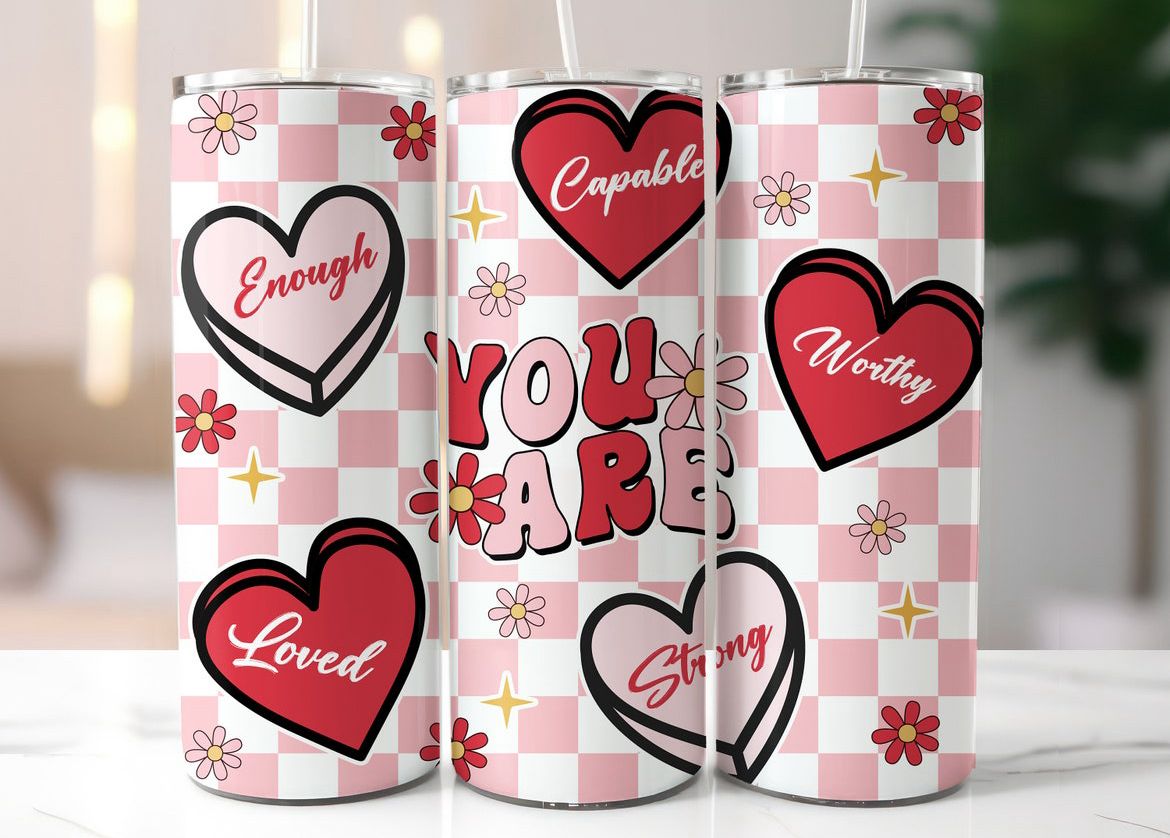 You Are Loved Tumbler | Pink Faith-Inspired Drinkware