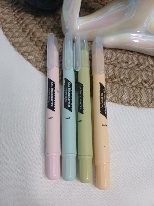 Vibrant Gel Highlighters - 4 Pack