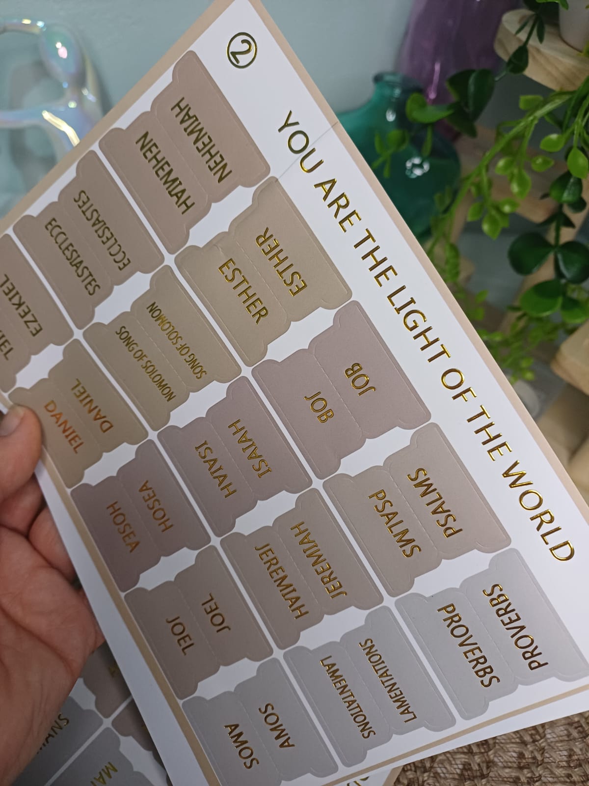 Bible Index Tabs - Earth Tones Gold